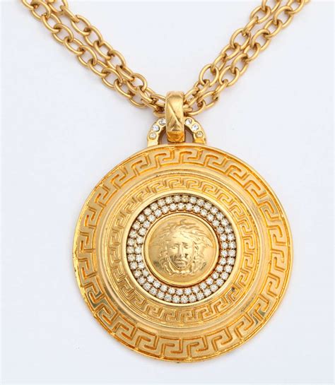 fake versace gold medallion|versace medallion necklace.